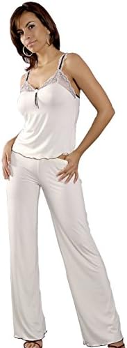 Microfiber Camisole & Low-Rise Pant PJ Set Medium Vanilla