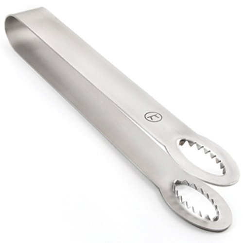 Outset ice tongs, stainless steel