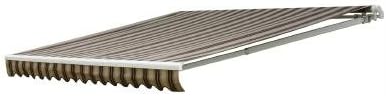 NuImage Awnings 14 ft. 7000 Series Manual Retractable Awning (122 in. Projection) in Brown/Tan