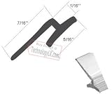 CRL Angled Translucent Vinyl Edge T Wipe - 96 in long