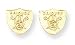 14k NFL Diamond-cut Oakland Raiders Post Earrings
