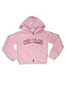 Cool Island - Girls Hooded Sweatshirt Jacket, Lt. Pink