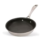 American Kitchen 8 Inch Stainless Steel Non-PFOA Nonstick Open Skillet