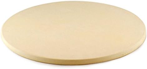Ceramic Grill Store 16" Round Ceramic Pizza Stone for Big Green Egg, Primo, Kamado Joe and other Outdoor Ceramic Grills and Ovens.
