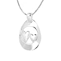 Sterling Silver "Sisters" Double Heart Pendant, 18"