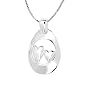 Sterling Silver "Sisters" Double Heart Pendant, 18"