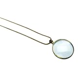 Antique Magnifying Glass Pendant and Chain Necklace
