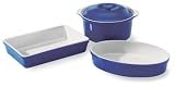 Mayfair & Jackson 5008b 4 Piece Stoneware Casserole Set Blue