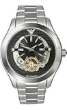Armani Meccanico Black Skeleton Dial Men's Watch #AR4642
