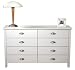 Venture Horizon 8 Drawer low boy Beadboard White 3117