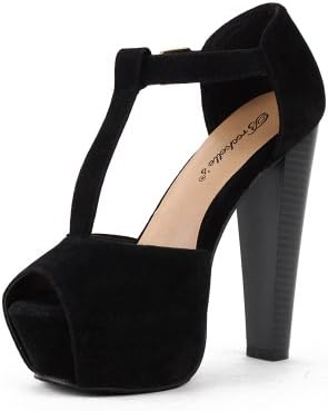 Breckelles Brina-01S T-Strap Peep Toe Platform Sandal