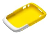 BlackBerry BB32920204 - Funda silicona para BlackBerry 8520, BlackBerry 9300, color amarillo y blanco
