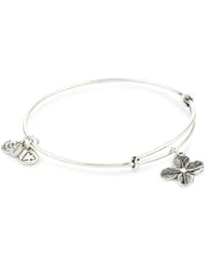 Alex And Ani "Bangle Bar" Lucky Clover Expandable Wire Bangle