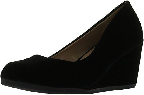 Forever Link Women's PATRICIA-02 Round Toe Faux Suede Wedge Pumps
