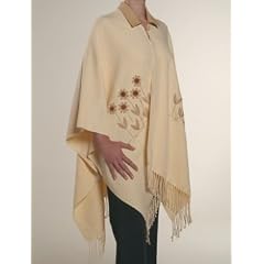 Poncho, gelb, mit Sonnenblumen