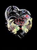 Flirty Fish Design - Hand Painted - Heart Shaped Box - 2 pieces - 4.5 inch diameter Flirty Fish Design - Hand Painted - Heart Shaped Box - 2 pieces