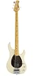 Ernie Ball Music Man Classic Collection Sterling 4 String Bass - Single Humbucker Classic White Finished Birdseye Maple Neck Shell Pickguard