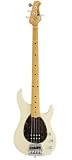 Ernie Ball Music Man Classic Collection Sterling 4 String Bass - Single Humbucker Classic White Finished Birdseye Maple Neck Shell Pickguard