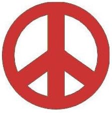 PEACE Symbol Love not War 8" (color: RED) DIE-CUT Vinyl Decal Window Sticker for Cars, Trucks, Windows, Walls, Laptops, and other stuff.