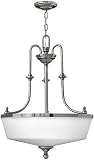 Vintage Lighting. Easton Bowl Pendant/Chandelier In Polished Antique Nickel