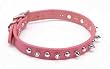 Leather Spike Collar Pink 5/8X16