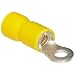 Morris Products 10062 Ring Terminal, Vinyl Insulated, Yellow, 12-10 Wire Size, #8 Stud Size (Pack of 100)