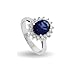 Sterling Silver Replica Kate Middleton Princess Diana CZ Sapphire Engagement Ring