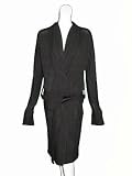 GIANFRANCO FERRE Wool Tie Belt Dress in Black