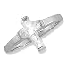 Sterling Silver Cubic Zirconia CZ Cross Ring - size 6