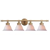 Crystorama 694-PB Bathroom Lights 34 4 Light Vanity Light in Polished Brass