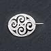 Sterling Silver Satin Finish Diamond Cut Scroll Pin