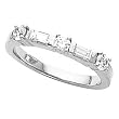 14K White Gold Diamond Anniversary Band - 0.95 Ct.