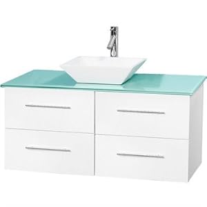  Bathroom Vanity on Bianca 42 Inch Wall Mounted Modern Bathroom Vanity   White   Amazon