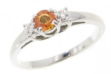 Buy 0.35 Ctw 10K Citrine & White Diamond Accent Ring by Jewelersclub.com