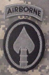 SOCOM (US Army Special Operations Command) ACU Patch with Airborne Tab
