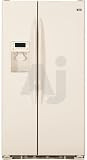 Review GE  / GE Profile PSDF5RGXCC 24.6 cu. ft. Counter-Depth Side-by-Side Refrigerator with Adjustable Slide-Out/Spillproof Glass Shelves, Gallon Door Storage, External Integrated Ice/Water Dispenser, QuickIce/TurboCool and Energy Star: Bisque