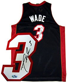 Dwyane Wade Autographed / Signed Black Miami Heat Swingman Jersey