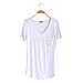 DaiLiWei SZHEM Womens Modal Loose Short Sleeve Tops V Neck Pocket T-Shirt Blouse