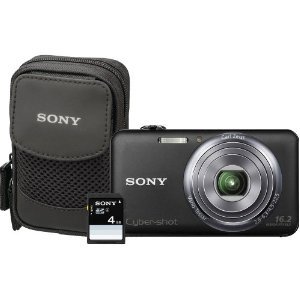 Sony Cyber-Shot DSC-WX70BDL 16.2MP CMOS Digital Camera with 4 GB Memory Card and Case (Black) (2012 Model)