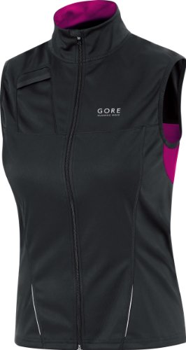 Gore Running Wear Damen Weste Sunlight Soft Shell, black/thai pink, 36, VSUNLO994107