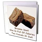 Sandy Mertens Chocolate Designs - Brownie Diet - Greeting Cards-6 Greeting Cards with envelopes