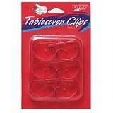 Clear Plastic Tablecover Clips (6 count)