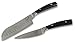 Emeril 2 Piece Knife Set 5 Santoku 3.5 Paring Knife Forged Steel Clad Emerilware (Black)