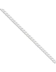 14k Wg 2.9mm Flat Curb Chain, Size 8