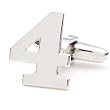 Personalized Number Cufflinks Number 4