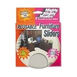 Mighty Mighty Movers Nonstick 5 Diameter Furniture Sliders, Beige, 4/Pack