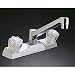 Waxman 0472000A Classic  Non-Metallic Dual-Handle Kitchen Faucet, Chrome