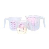 Kitchen Craft Plastic Measuring Jugs- set of three