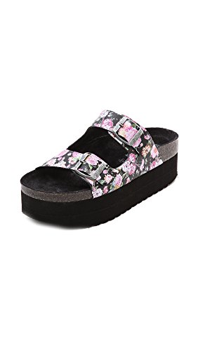 Jeffrey Campbell Women's Aurelia Platform Sandals, Black Floral, 38 EU (8.5 B(M) US Women)