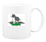 Mug with dog, border, collie, canine